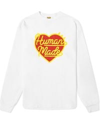 Human Made - Long Sleeve Heart T-Shirt - Lyst