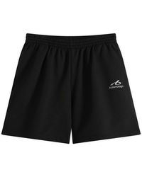 Balenciaga - Logo Cotton Sweat Shorts - Lyst