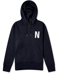 Norse Projects - Arne Relaxed N Logo Hoodie - Lyst