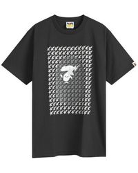 A Bathing Ape - Sta Houndstooth Ape Head T-Shirt - Lyst