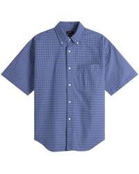 Beams Plus - Oxford Button Down Half Sleeve Shirt - Lyst