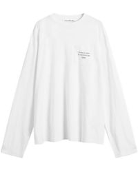 Acne Studios - Long Sleeve 1996 Logo Pocket T-Shirt - Lyst