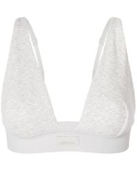 Skims - Cotton Rib Plunge Bralette - Lyst