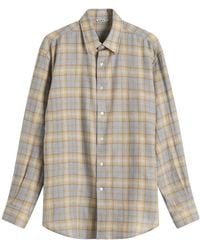AURALEE - Airy Wool Check Shirt - Lyst