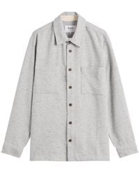 Wax London - Whiting Wool Fleck Overshirt - Lyst