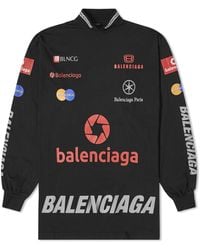 Balenciaga - Long Sleeve League T-Shirt - Lyst