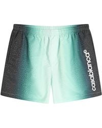 CASABLANCA - Jacquard Printed Swim Shorts - Lyst