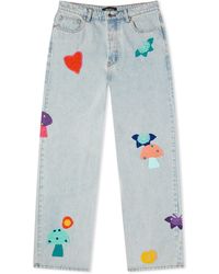 NAHMIAS - Crochet Patchwork Jeans - Lyst