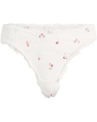 Skims - Stretch Lace Dipped Thong - Lyst