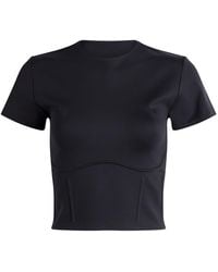 Nike - X Skims Matte Corset Short Sleeve Crop Top - Lyst