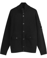 C.P. Company - Compact Cotton Lens Knit Cardigan - Lyst