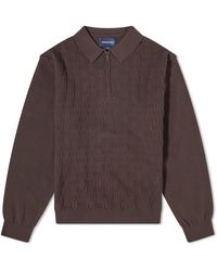 thisisneverthat - Cable Knit Zip Polo Shirt - Lyst