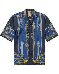 Versace - Nautical Print Silk Vacation Shirt - Lyst