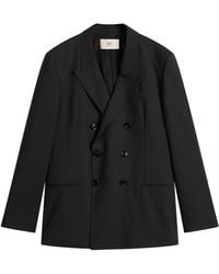 Ami Paris - Light Wool Twill 6 Button Jacket - Lyst