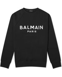 Balmain - Paris Logo Crew Sweat - Lyst
