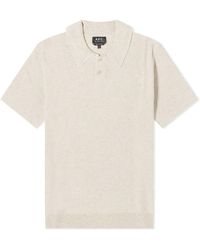 A.P.C. - Jay Knit Polo Shirt - Lyst
