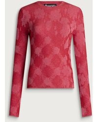PAOLINA RUSSO - Illusions Knit Long Sleeve Fitted Top - Lyst