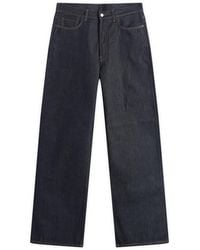 Acne Studios - 1981 Raw Denim Wide Leg Jeans - Lyst