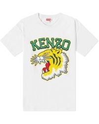 KENZO - Large Varsity Tiger T-Shirt Off - Lyst