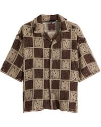 Amiri - Ma Check Lace Camp Shirt - Lyst
