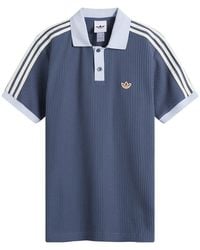 adidas - Waffle Knit Polo - Lyst