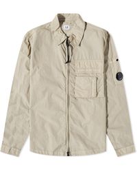 C.P. Company - Flatt Nylon Zipped Shirt - Lyst