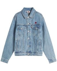 ICECREAM - Check Lined Denim Trucker Jacket - Lyst