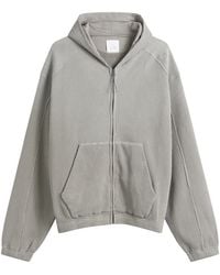 ROA - Bee Sun Faded Organic Waffle Zip Up Hoodie - Lyst