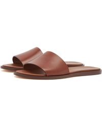 Common Projects - By Common Projects Leather Slides - Lyst
