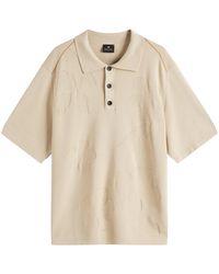 Paul Smith - Tonal Flower Knit Polo Shirt - Lyst