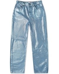 Ganni - Foil Denim Stary Jeans - Lyst