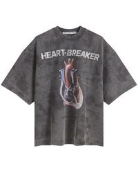 Alexander Wang - Oversize Heart Breaker Print T-Shirt - Lyst