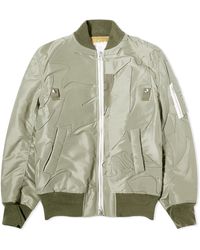 Sacai - Nylon Twill Embroidered Patch Bomber Jacket - Lyst