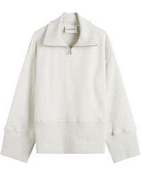 Closed - Half Zip Long Sleeve Sweatshirt - Lyst