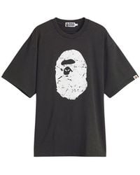 A Bathing Ape - Heavy Washed Ape Head Relaxed Fit Tee - Lyst