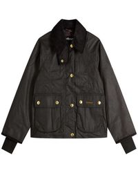 Barbour - Cropped Beadnell Wax Jacket - Lyst