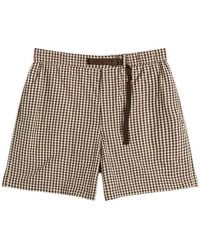 Moncler - Check Drawstring Shorts - Lyst