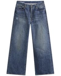Visvim - Social Sculpture 01 Wide Damaged Jeans - Lyst