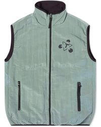 The Trilogy Tapes - Reversible Fleece Gilet - Lyst
