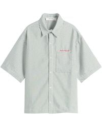About Blank - Seersucker Short Sleeve Shirt - Lyst