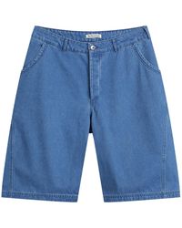 YMC - 90's Denim Twisted Shorts - Lyst