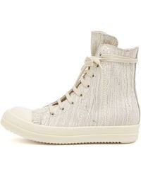 Rick Owens - Denim Leather Sneakers - Lyst