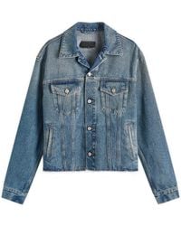 MM6 by Maison Martin Margiela - Denim Raw Hem Jacket - Lyst