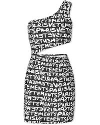 Vetements - One Shoulder Mini Dress - Lyst