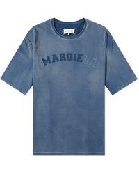 Maison Margiela - Distressed College Logo T-Shirt - Lyst