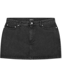 A.P.C. - Mini Denim Skirt - Lyst
