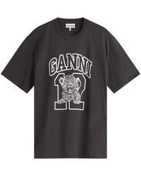 Ganni - Basic Cotton Drop Shoulder T-Shirt Presented By End - Lyst