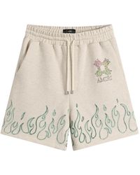 Amiri - Ma Quad Flames Sweatshort - Lyst