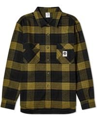 POLAR SKATE - Mike Flannel Check Overshirt / Army - Lyst