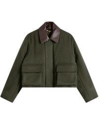 AURALEE - Flannel Padded Short Jacket - Lyst